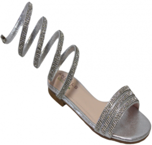 LADY DRESSY SHOES W SPRING ON ANKLE (2272731) SILVER